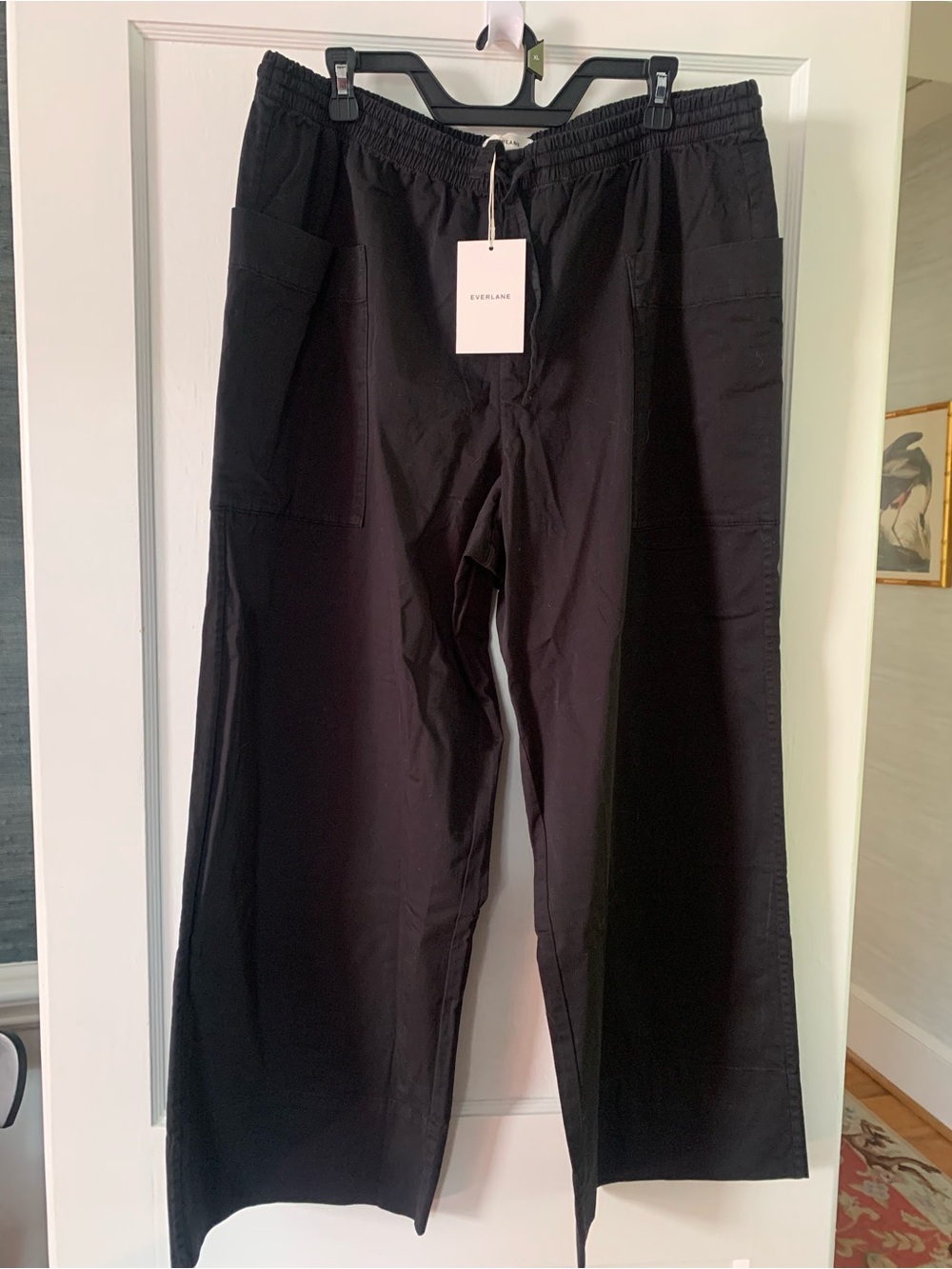 Black Everlane wide leg utility Easy cargo pants in organic cotton  xl
